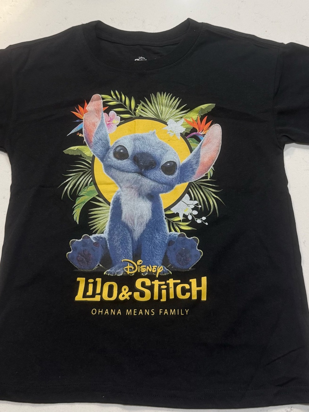 Disney Lilo & Stitch Ohana Means Family T-Shirt Youth 7/8 NWT
